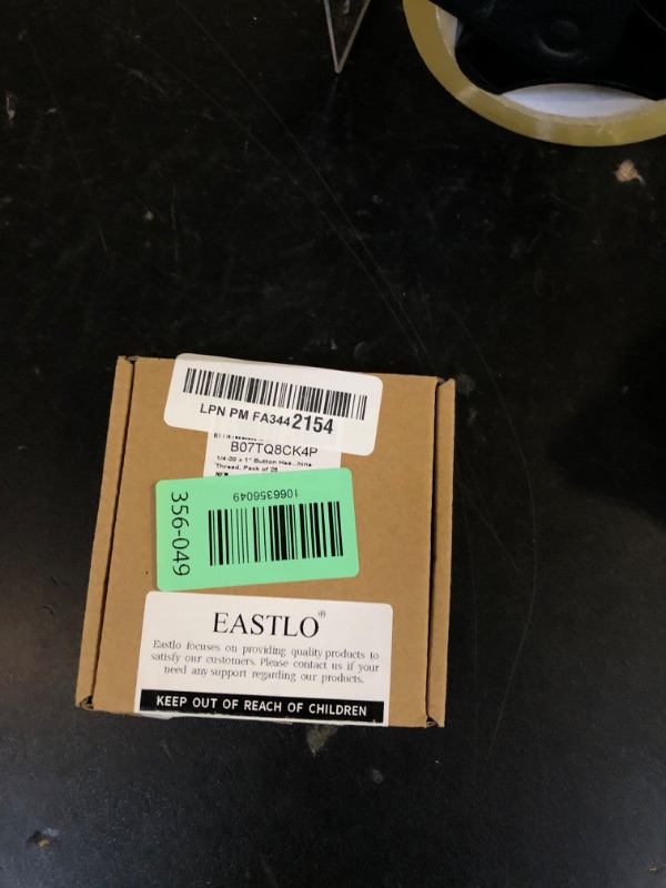 Photo 1 of 1/4-20 x 1 Button Head Socket Cap Bolts Screws, 304 Stainless Steel 18-8, Allen Hex Drive, Bright Finish, Fully Machine Thread, Pack of 25