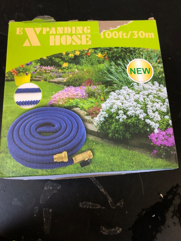 Photo 1 of 100 ft Garden Hose - Heavy Duty Water Hose with 10 Function Spray Nozzle & 3/4" Brass Connectors - 2025 New Upgrade Leakproof Lightweight, No Kink, Flexible Garden Hoses