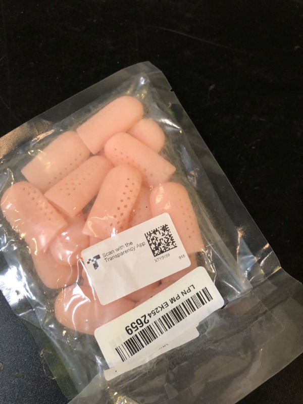 Photo 1 of 16Pcs Gel Finger Cots with Air Holes, Gel Finger Protectors Finger Covers Protection for Finger Tips, Breathable Finger Covers Finger Caps Gloves Finger Protectors for Wound, Finger Cracking