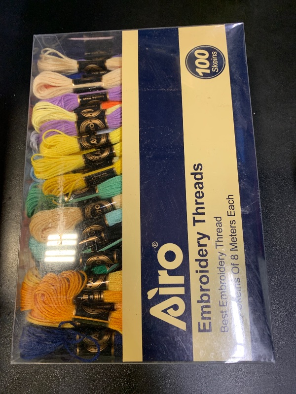 Photo 1 of 100 Skeins Embroidery Floss - 100 Color Rainbow Cross Stitch Thread, 26.3ft Each Skein Embroidery Cotton Thread for Cross Stitch, Embroidery, Craft Floss, Bracelet Making (100)