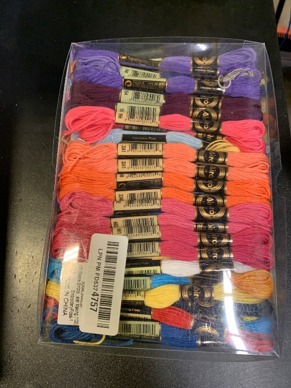 Photo 1 of 100 Skeins Embroidery Floss - 100 Color Rainbow Cross Stitch Thread, 26.3ft Each Skein Embroidery Cotton Thread for Cross Stitch, Embroidery, Craft Floss, Bracelet Making (100)
