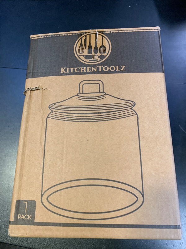 Photo 1 of 1 Gallon Glass Cookie Jar with Lid – Glass Jar with Lid - Airtight Food Storage Container for Cookies, Candy, Flour, Dog Treats – Clear Large Kitchen Jar for Pantry or Laundry Room