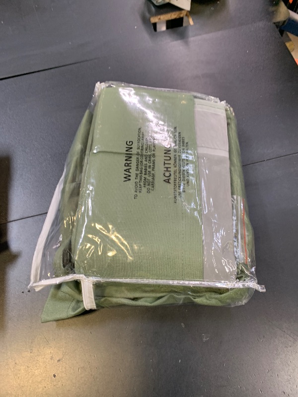 Photo 1 of 100% Blackout Linen Curtains 84 Inch Length 2 Panels Set Olive Green Luxury for Bedroom Windows Living Room Darkening Dark Green Thermal Insulated Drapes Nursery 7ft Long Back Tab Pleated Pocket