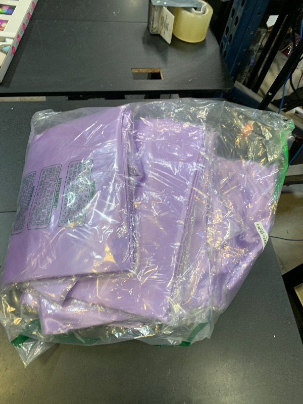 Photo 1 of 12 Pack Satin Polyester Tablecloth Purple Rectangle Table Cloth Bright Silk Smooth Fabric Tablecloth for Wedding Banquet Party Events Birthday Celebration Anniversary Table Décor(57"x108",Lavender)