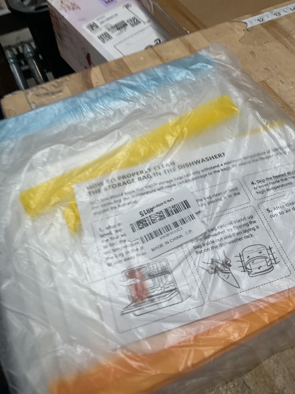 Photo 1 of 10 Pack Dishwasher Safe Reusable Bags, Leakproof Reusable Freezer Bags, BPA Free Food Storage Bags for Lunch Marinate Food Travel - 3 Gallon 3 Snack 4 Sandwich Bags