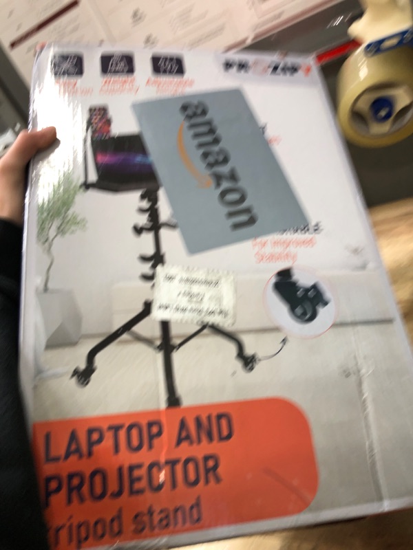 Photo 1 of ***Missing wheels**
Prozipy Laptop & Projector Tripod Stand Adjustable Height 26 to 51” Wheely Portable Laptop Stand With Gooseneck Phone Holder - For Movie, Meeting, Book, DJ Equiqment