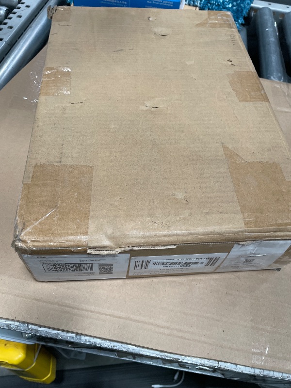 Photo 1 of (MISSING TWO BRACKETS) Eastrexon 6-bin Overhead Garage Storage Rack, Ceiling Storage Racks Heavy Duty, Powder Coated Tote Storage Rack for Garages, Sheds, Storerooms (7 PCS, for 6 Bins)