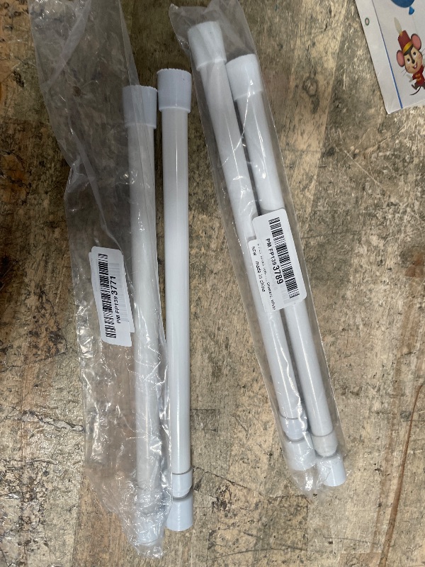 Photo 1 of 2 Pcs Small Tension Rod 12-20 inch Spring Rod, Tension Rod Spring Tension Rod, Small Tension Curtain Rod, Short Thin Tension Rods, Mini Tension Rods for Closet, Cabinets, Cupboard, Drawers, White2 pack