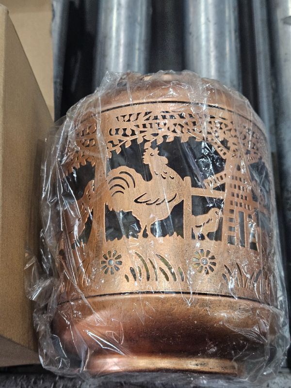 Photo 1 of 1 Pack Rooster Outdoor Solar Hanging Lanterns Waterproof LED Solar Lights Metal Decorative Lanterns for Garden, Patio, Courtyard, Backyard, Yard Decor  Gifts for Women Gardening