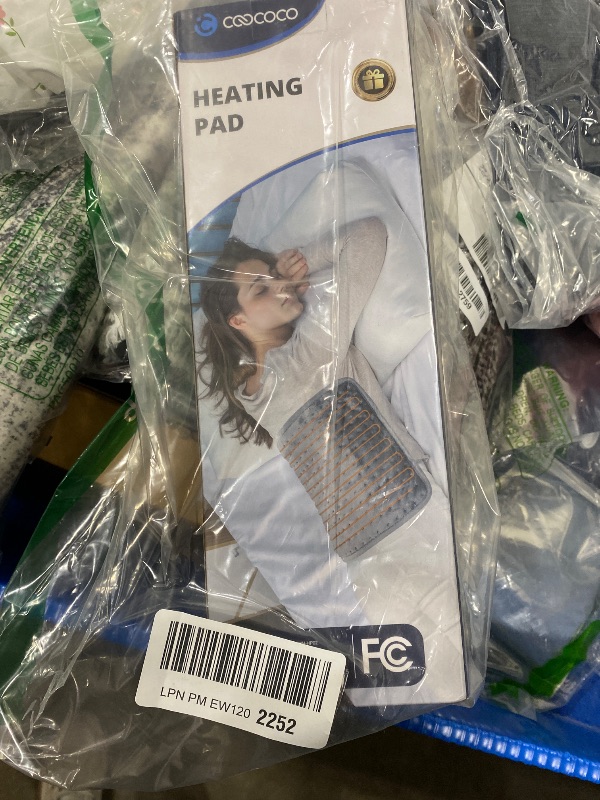 Photo 1 of 12" x 24" Heating Pad for Back, FSA Eligible Heat Pad, CooCoCo Heated Pad for Period Cramps, 6 Heat Settings, Auto Off, Moist Heat