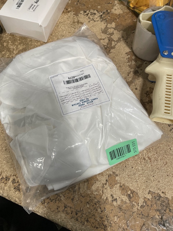 Photo 1 of ALYVIA SPRING Waterproof Fabric Shower Curtain Liner with 3 Magnets - Soft Hotel Quality Cloth Shower Liner, Light-Weight & Machine Washable - Standard Size 72x72, White