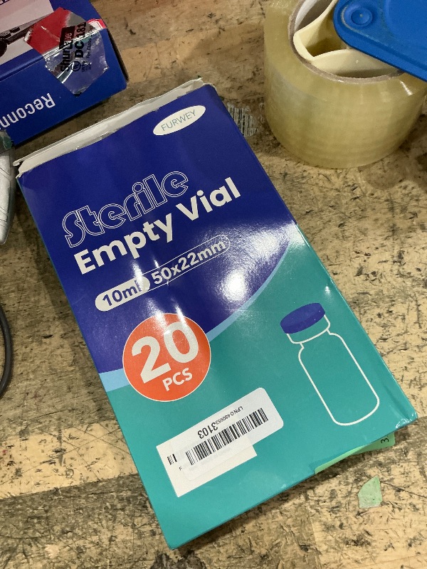 Photo 1 of 10ml Sterile Vials with Self Healing Injection Port and Sealing Cap, Glass Sterile Vials for Injections (20 Pack)