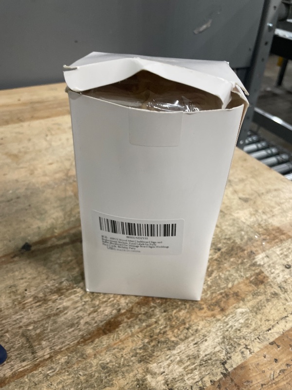 Photo 1 of 20PCS Wood Mini Chalkboard Sign and Replacement Stickers, Food Labels for Party Buffet,Blackboard for Message Board Signs,Weddings Place Cards, Birthday Party