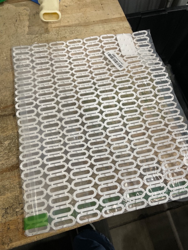 Photo 1 of ***PARTIAL SET ONLY 1*** YBM Home 2-Pack Kitchen Sink Grid Plastic Protector Mat Pad Protect Surfaces and Dishes, Non-Skid Dish Protector with Quick Draining Holes, Gray