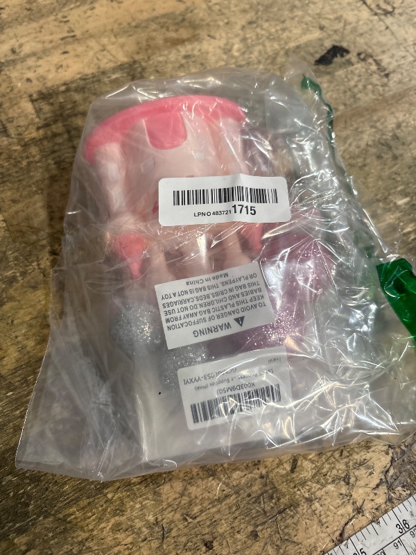 Photo 1 of 19 PCS Princess Cake Topper Castle Cake Decoration with Snowflake and Stars for Princess Birthday Supplies (Pink)