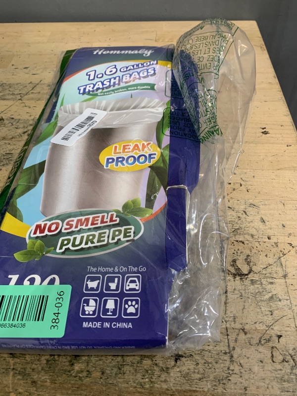 Photo 1 of 1.6 Gallon Roughly 60 pcs (Fit 1.3-1.6 Gal)Small Clear Trash Bags, Strong 1.3 Gallon1.5 Gallon 1.6 gallons Garbage Bags, Bathroom Trash Can Bin Liners, Mini Bags for Office, Waste Basket Liner,Fit 5-6 Liters