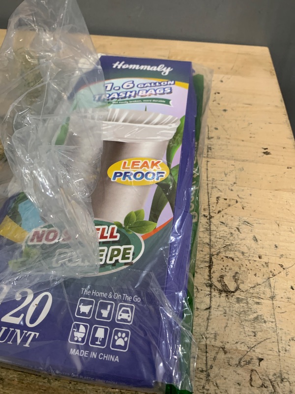 Photo 1 of 1.6 Gallon Roughly 60 pcs (Fit 1.3-1.6 Gal)Small Clear Trash Bags, Strong 1.3 Gallon1.5 Gallon 1.6 gallons Garbage Bags, Bathroom Trash Can Bin Liners, Mini Bags for Office, Waste Basket Liner,Fit 5-6 Liters