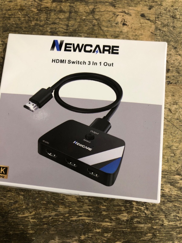 Photo 1 of [Upgrade] HDMI Switch 3 in 1 Out, 4K@60Hz HDMI 2.0 Switch Splitter with 2.6FT Long HDMI Cable, 3-Port HDMI Switcher Selector, Supports 4K 30Hz 3D 1080P HDCP2.2 for PS5 Xbox DVD Player Fire Stick PC