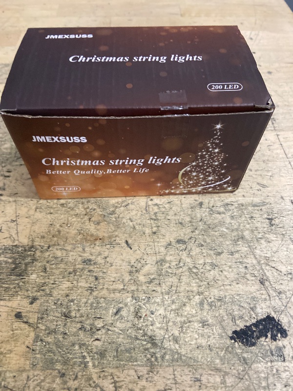 Photo 1 of *do not turn on JMEXSUSS 200 LED Christmas Lights Indoor Outdoor, Connectable Warm White Christmas Tree Lights Clear Wire, 66 Ft Twinkle Fairy String Light Plug in for Bedroom Wedding Xmas Tree Decorations