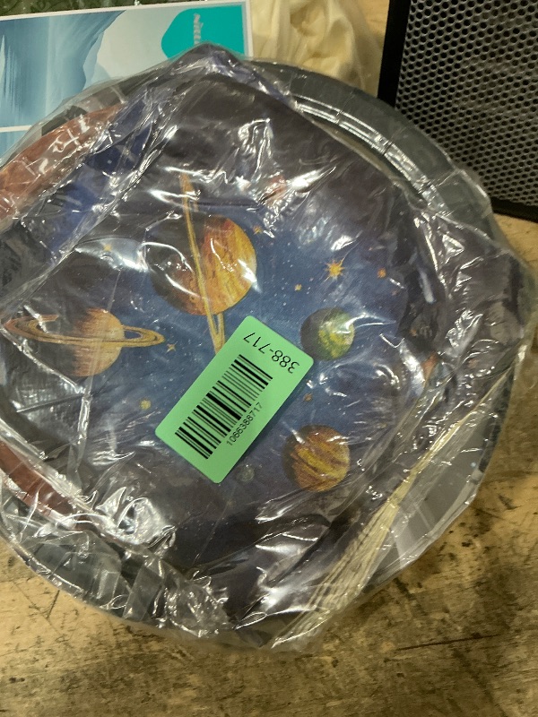 Photo 1 of 100Pcs Space Party Decorations Galaxy Planet Outer Space Party Decorations Disposable Plates and Napkins for Kids Space Solar System Planets Baby Shower Space Birthday Decorations