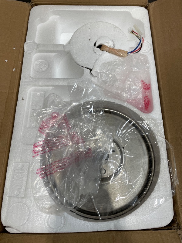 Photo 1 of ***********NONFUNCTIONAL-FOR PARTS ONLY***************
Amico Ceiling Fans with Lights, 42 inch Low Profile Ceiling Fan with Light and Remote Control, Flush Mount, Reversible, 3CCT, Dimmable, Noiseless, Nickel Ceiling Fan for Bedroom, Indoor/Outdoor Use