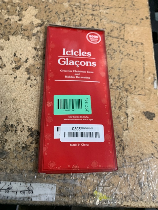 Photo 1 of 2000 Strands Icicles Tinsel Tree Christmas Decorations, Gold