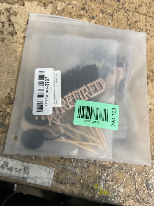 Photo 1 of 24 Pcs Happy Retirement Cupcake Toppers Officially Retired Cupcake Picks, Out Of Office Forever Retirement Theme Cake Toppers Decorations for Farewell Party Cakes (Black&Rose Gold)