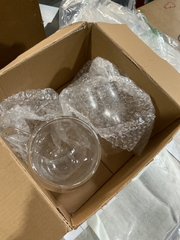 Photo 1 of **MISSING 1**
DINGPAl 4 Pack Double Wall Glass Coffee Mugs, 12 oz Walled Insulated Cappuccino Mug Heat Resistant Borosilicate Glass Coffee Cups with Handle and Spoon for Latte, Espresso, Americano, Hot/Cold Drink
