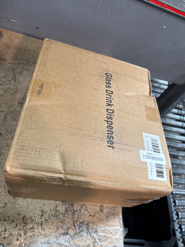 Photo 1 of 1 Gallon Glass Drink Dispensers For Parties 2PACK.Beverage Dispenser,Glass Drink Dispenser With Stand And Stainless Steel Spigot 100% Leakproof.Lemonade Dispenser With Ice Cylinder.Laundry Detergent