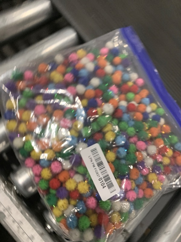 Photo 1 of 1.8 Inch Assorted Color Flash Ball Cat's Favorite Toy Ball Tinsel Pom Poms Flash for Kittens Exercise and Multiple Cats Play and Chase, 100Pcs