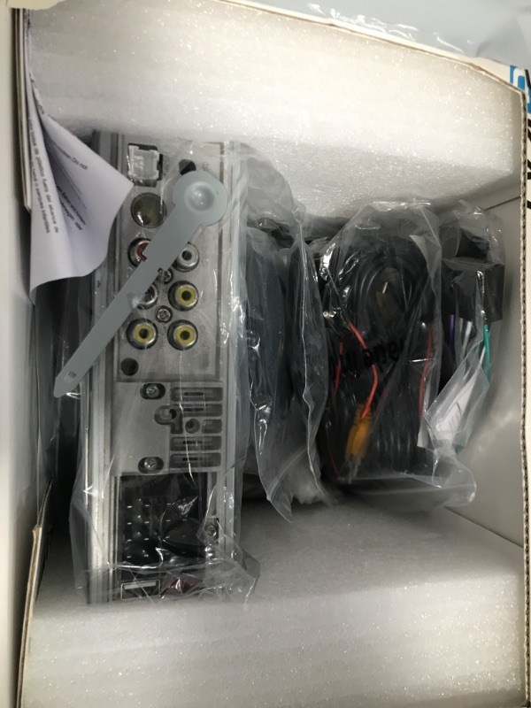 Photo 1 of 10.1 inch Single Din Car Stereo with CarPlay and Android Auto, 10 inch Touch Screen Radio with Mirror Link/1080P/EQ Audio/SWC/Bluetooth +Backup Camera+MIC