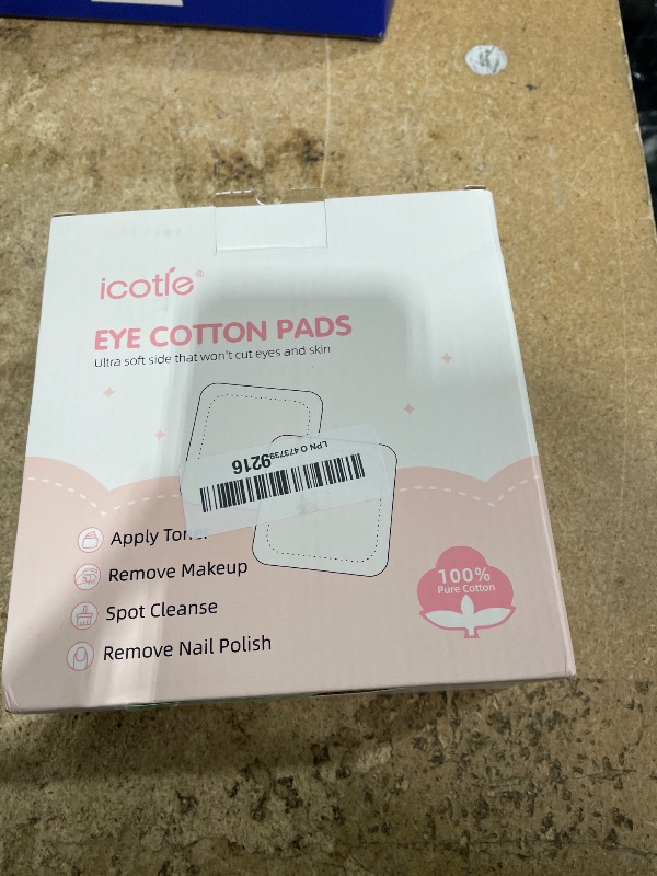 Photo 1 of 200-Count Eye Cotton Pads 100% Cotton Ultra Soft Square Cotton Pads, Spunlace Purely Physical Technology, Makeup Remover Pads for Facial Cleansing on All Skin Types