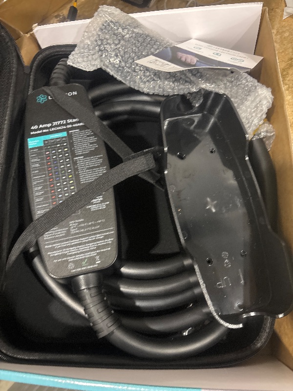 Photo 1 of 
Lectron Level 2 Tesla Charger (WiFi Version) - 240V, 40 Amp, NEMA 14-50 Plug, 16 ft Extension Cord - Portable Electric Car Charger for Tesla - Compatible with All Tesla Models 3/Y/S/X
