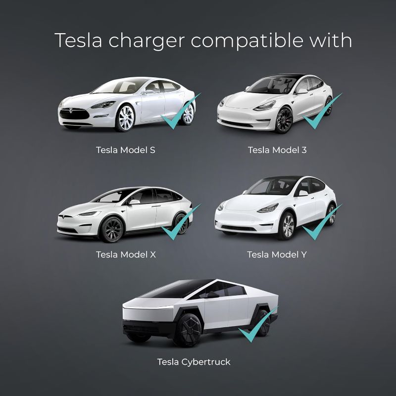 Photo 1 of 
Lectron Level 2 Tesla Charger (WiFi Version) - 240V, 40 Amp, NEMA 14-50 Plug, 16 ft Extension Cord - Portable Electric Car Charger for Tesla - Compatible with All Tesla Models 3/Y/S/X
