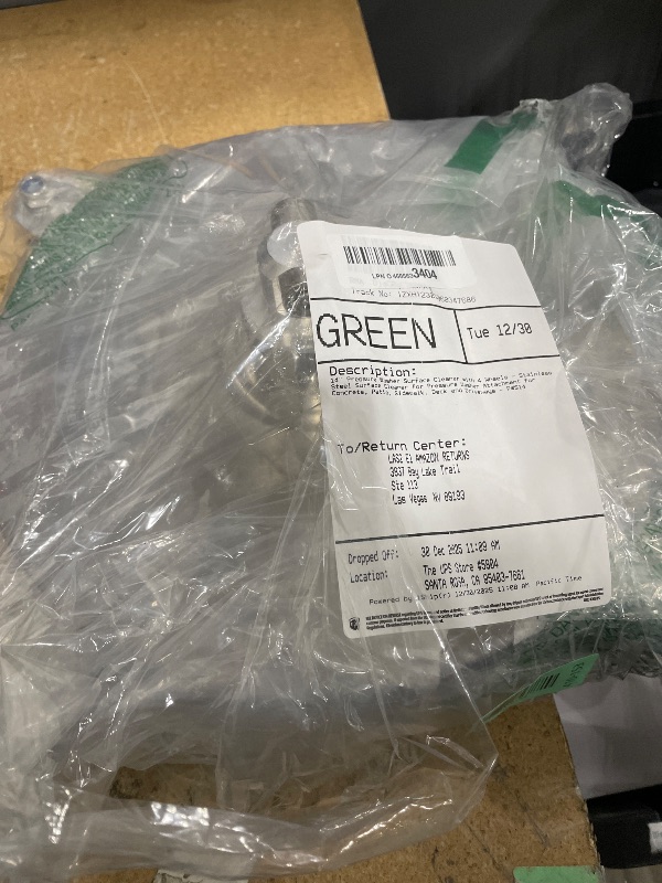 Photo 1 of 14" Pressure Washer Surface Cleaner with 4 Wheels - Stainless Steel Surface Cleaner for Pressure Washer Attachment for Concrete, Patio, Sidewalk, Deck and Driveways - PWS14