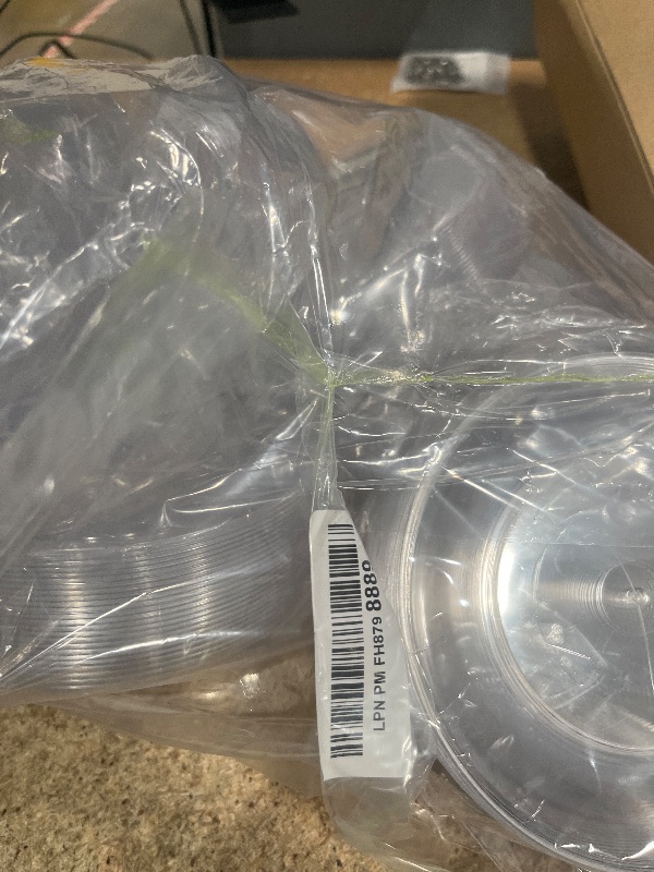 Photo 1 of *** 149 PIECES / MOST OF THEM CRACKED **** Mimorou Clear Plastic Dessert Plates 5.5 Inch Disposable Cake Plates Small Party Dishes Bulk Clear Round Dishes for Wedding Dinner Appetizers BBQ Travel Catering Events(200 Pcs)