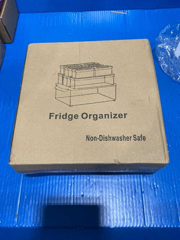 Photo 1 of 10 Pack Refrigerator Pantry Organizer Bins, Stackable Fridge Organizer Bins with Lids, Clear Plastic Food Storage Bins for Kitchen, Countertops, Cabinets, Fridge, Drinks, Fruits, Vegetable, Cereals