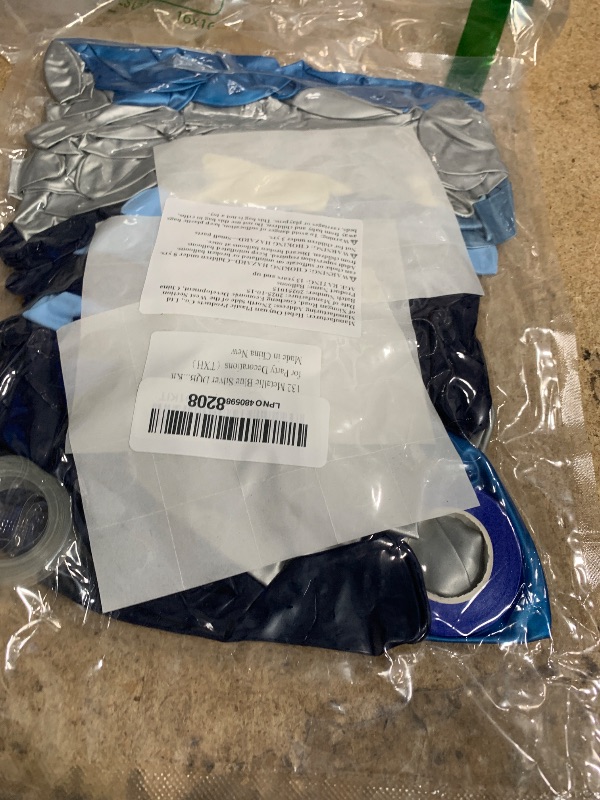 Photo 1 of 134pcs Blue Balloon Arch Kit, Blue Balloon Garland with Blue and Silver Balloons for Wedding Baby Shower Graduation Birthday Party Decorations