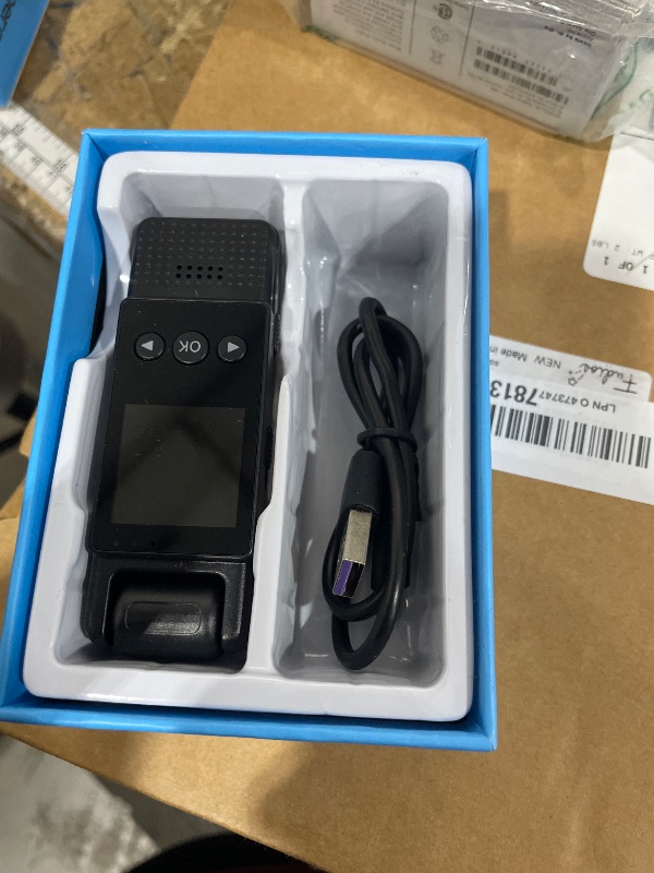 Photo 1 of 1.3in Screen Body Camera, Sport Worn Camcorder, 1200mAh Portable Cam, 1080P Mini Wearable Camera with Fill Light, 180° Rotatable Lens for Outdoor Police Law Enforcement up to128GB (Card Not Included)