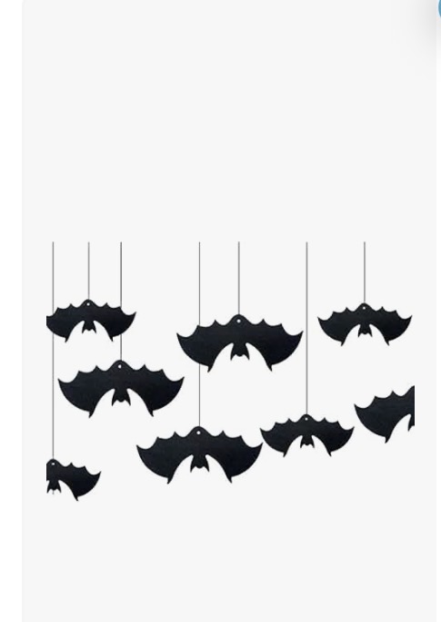 Photo 1 of 16pcs Hanging Bat Halloween Decorations
