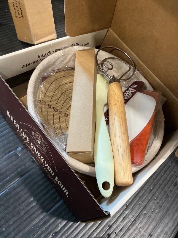 Photo 1 of ** SIMILAR IMAGE**Superbaking Sourdough Starter Kit, 9" Round Banneton Bread Proofing Basket Set, Sourdough Bread Baking Supplies, Sourdough Tools with Silicone Bread Sling, Bread Making Tools, Baking Gifts