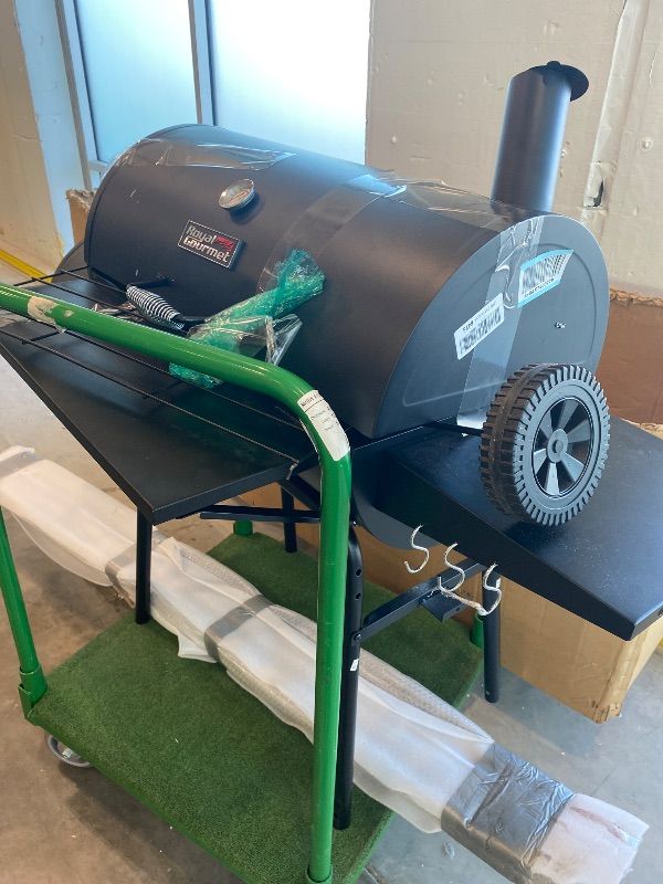 Photo 1 of **MAJOR DAMAGE**
Royal Gourmet CC1830SC Charcoal Grill Offset Smoker with Cover, 811 Square Inches, Black, Outdoor Camping