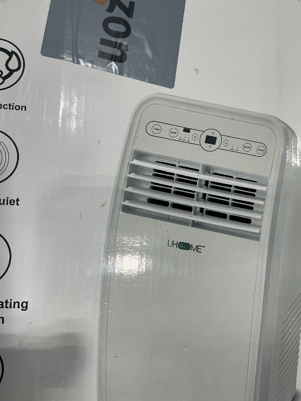 Photo 1 of **FOR PARTS ONLY**Uhome Portable Air Conditioner, 8000 BTU Compact AC Unit with Cooling, Dehumidifier, Fan, Remote Control and Window Mount Kit Included, White