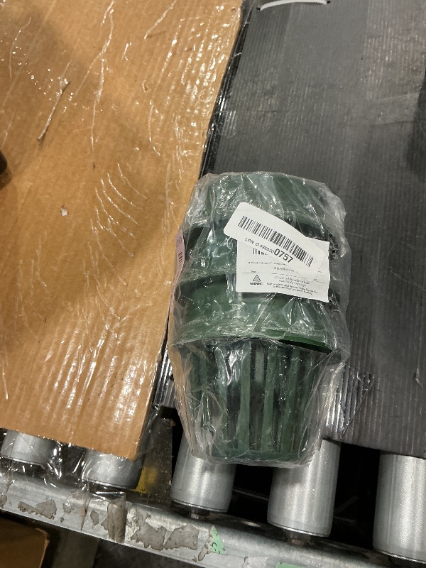 Photo 1 of (3-Pack) Calvana 4” Round Atrium Drain Grate Cover, Compatible with NDS 78A, Fits 4” Sewer and Drain Pipe Fittings, Perfect for Small Lawns, Landscaping, Patios, Extra Tough Polyethylene, Green