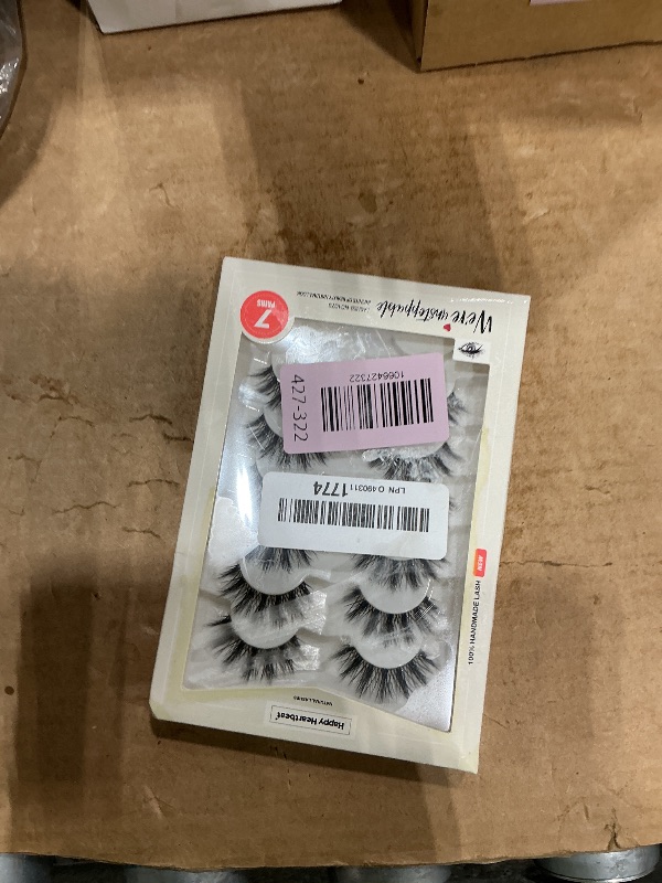 Photo 1 of *MISSING PARTS*
3D Clear Band False EyeLashes C/D Curl Soft Faux Mink Lashes Natural Look Cat Eye Fake lashes Short Russian Strip Lashes 7 Pairs-Happy Heartbeat(No.213)