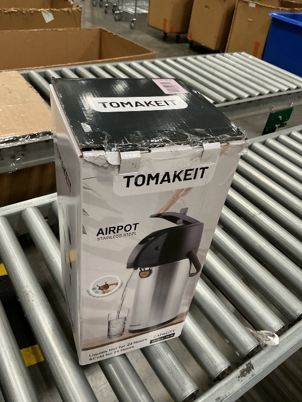 Photo 1 of *UNTESTED*
TOMAKEIT Airpot Coffee Dispenser Thermal with Pump,3L/102 Oz Insulated Stainless Steel Large Airpot Coffee Carafe Lever Action for Hot/Cold Water,Thermal Carafe for Hot Cocoa for Parties