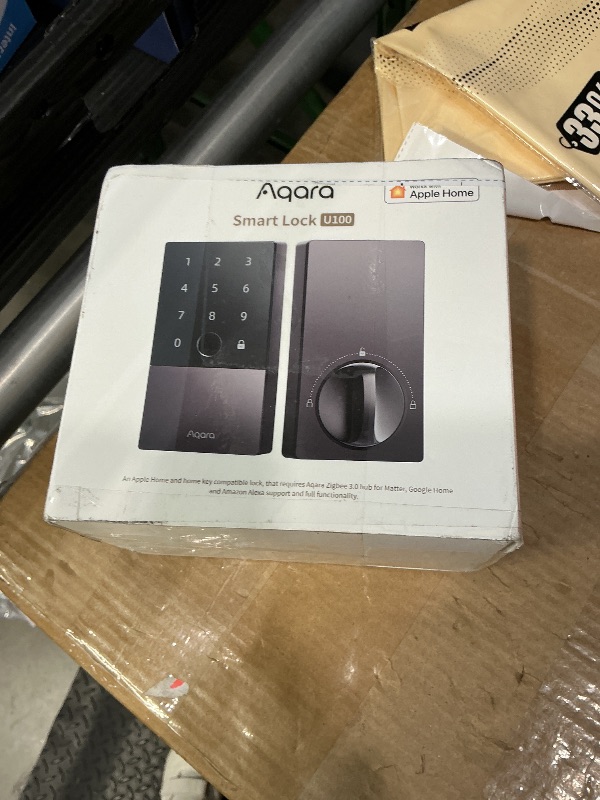 Photo 1 of *UNTESTED*
Aqara Smart Lock U100, Fingerprint Keyless Entry Door Lock with Apple Home Key, Touchscreen Keypad, Bluetooth Electronic Deadbolt, IP65 Weatherproof, Supports Apple HomeKit, Alexa, Google, IFTTT, Gray