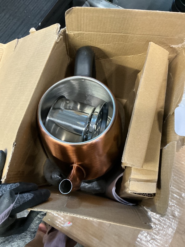 Photo 1 of ** SOLD AS IS, NO REFUND/RETURN** SEE COMMENTS!!
Mixpresso 4 Cup Percolator Coffee Pot Electric, Copper Stainless Steel Coffee Percolator Electric With Keep Warm Function, Classic Perculator Pot With Removable Basket for Home or Office