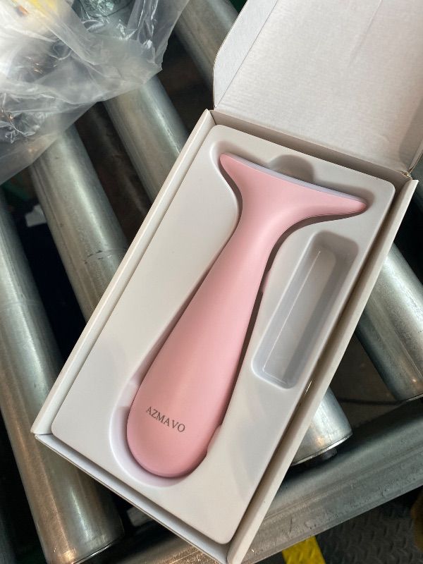 Photo 1 of ***MISSING CHARGER*** Facial and Neck Massager for Face, Neck - Skin Lifting & Firming - Wrinkle & Dark Circle Reducer - at Home Skin Care Face Sculpting Tool and Neck Massager - Sugar Pink