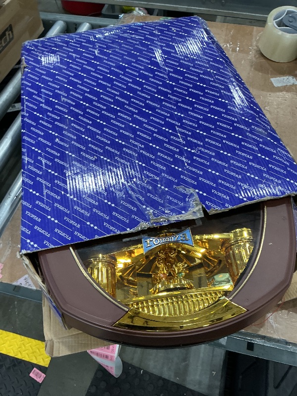 Photo 1 of *UNTESTED*
ICE Armor 18" H Brown and Golden Color Classic Rotating Pendulum Wall Clock Decorative Wall Timepiece Adds Timeless Charm to Any Room Unique Gift Idea